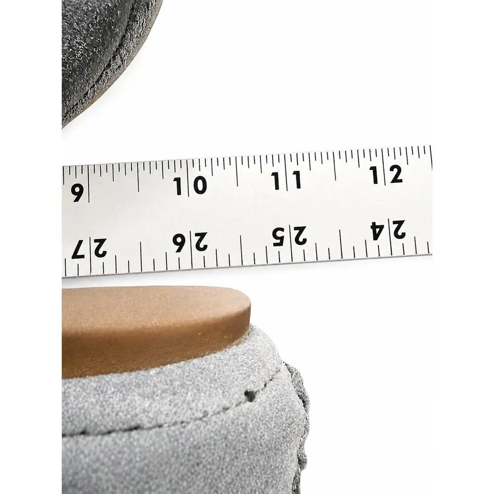 Lucky‎ Brand Emmie Ballet Flats Womens 9.5 Gray Faux Suede Balletcore Boho